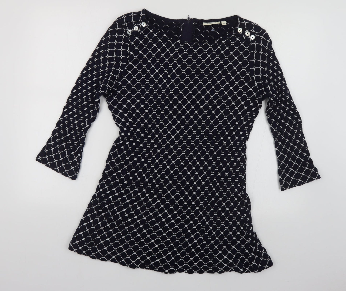 Womens UK Size M Adini Blue Tunic Blouse
