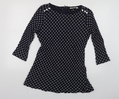 Womens UK Size M Adini Blue Tunic Blouse