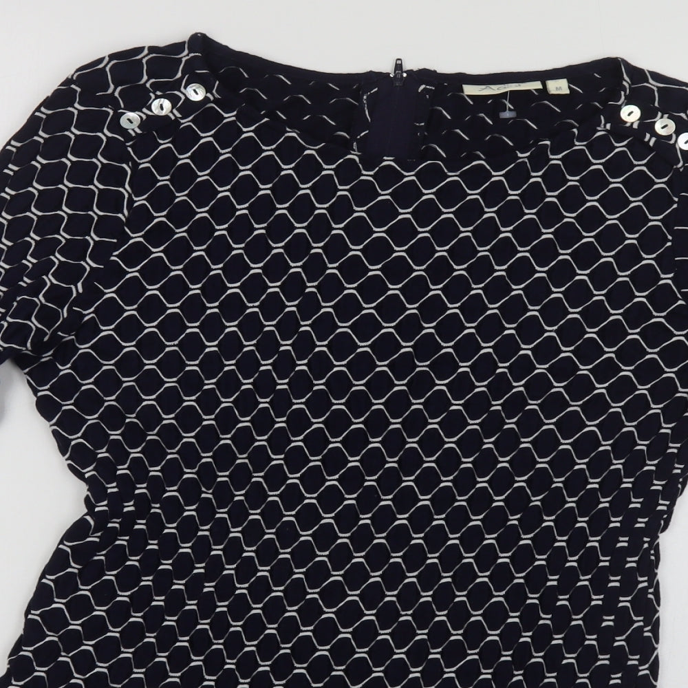Womens UK Size M Adini Blue Tunic Blouse