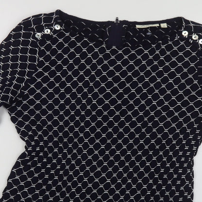 Womens UK Size M Adini Blue Tunic Blouse