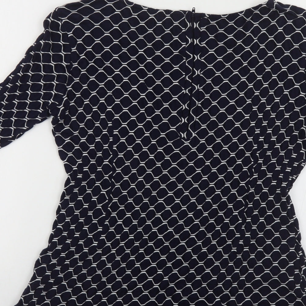 Womens UK Size M Adini Blue Tunic Blouse