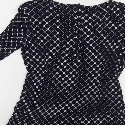 Womens UK Size M Adini Blue Tunic Blouse