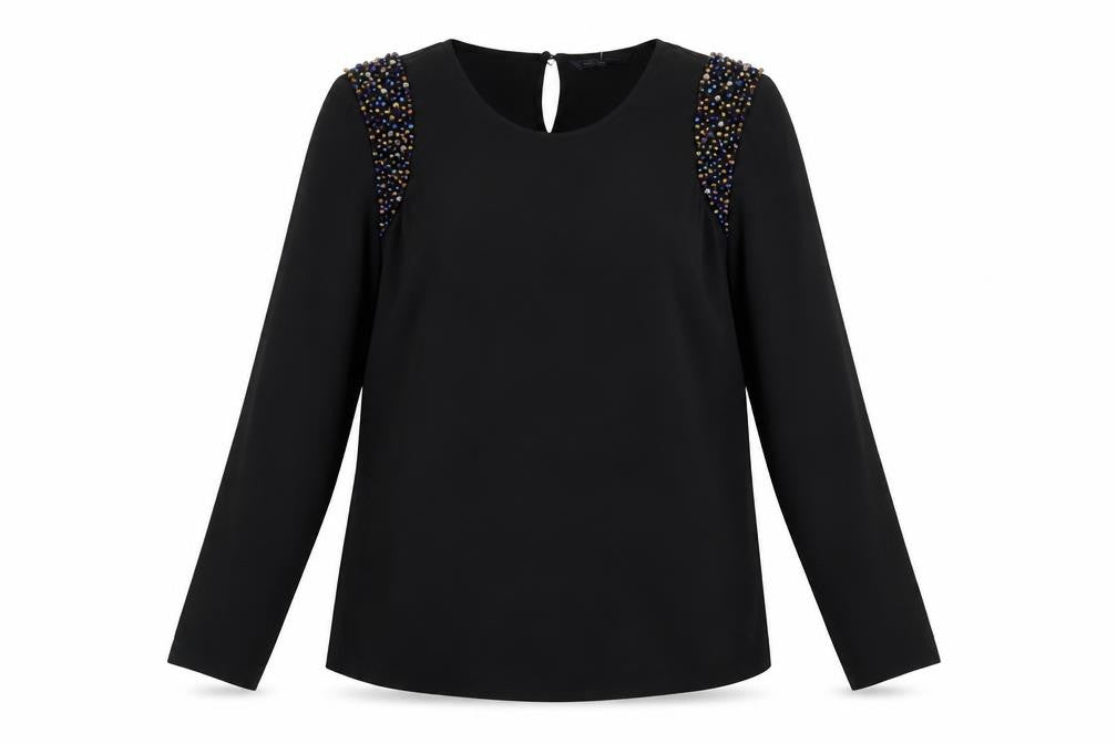 Womens UK Size M Marks and Spencer Black Basic Blouse