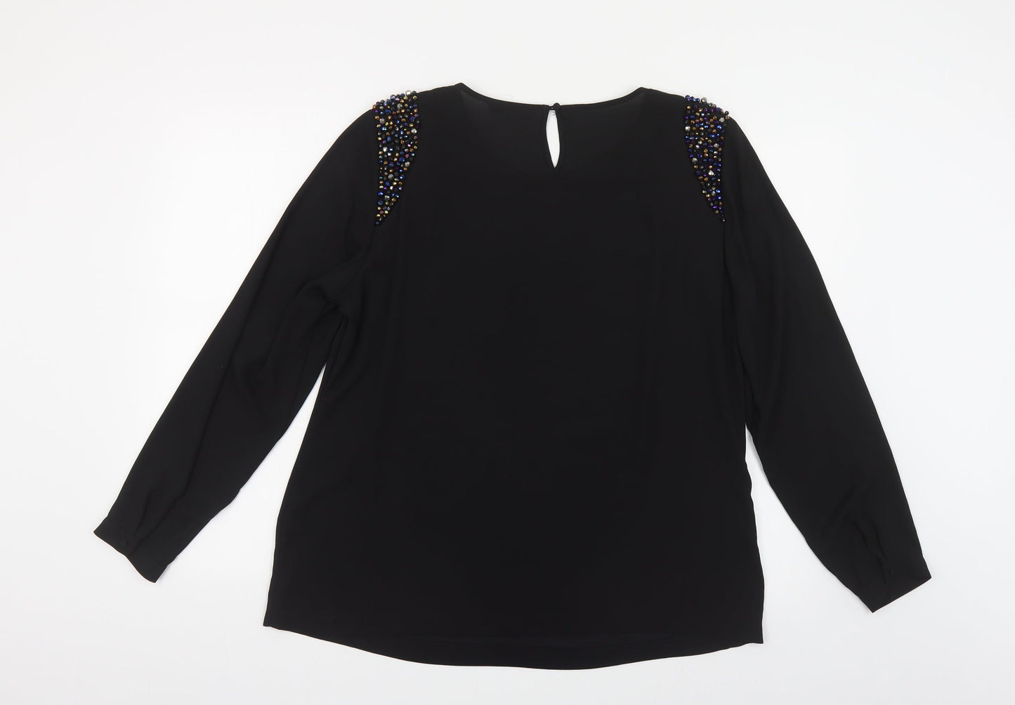 Womens UK Size M Marks and Spencer Black Basic Blouse