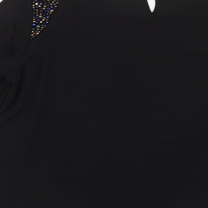 Womens UK Size M Marks and Spencer Black Basic Blouse