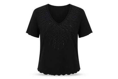 Womens UK Size 12 Sonic Black Basic Blouse