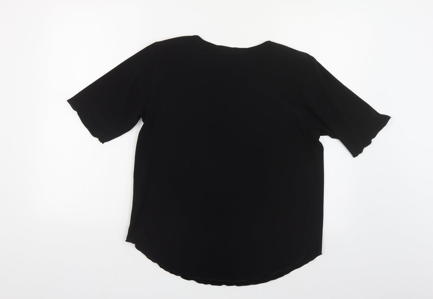 Womens UK Size 12 Sonic Black Basic Blouse
