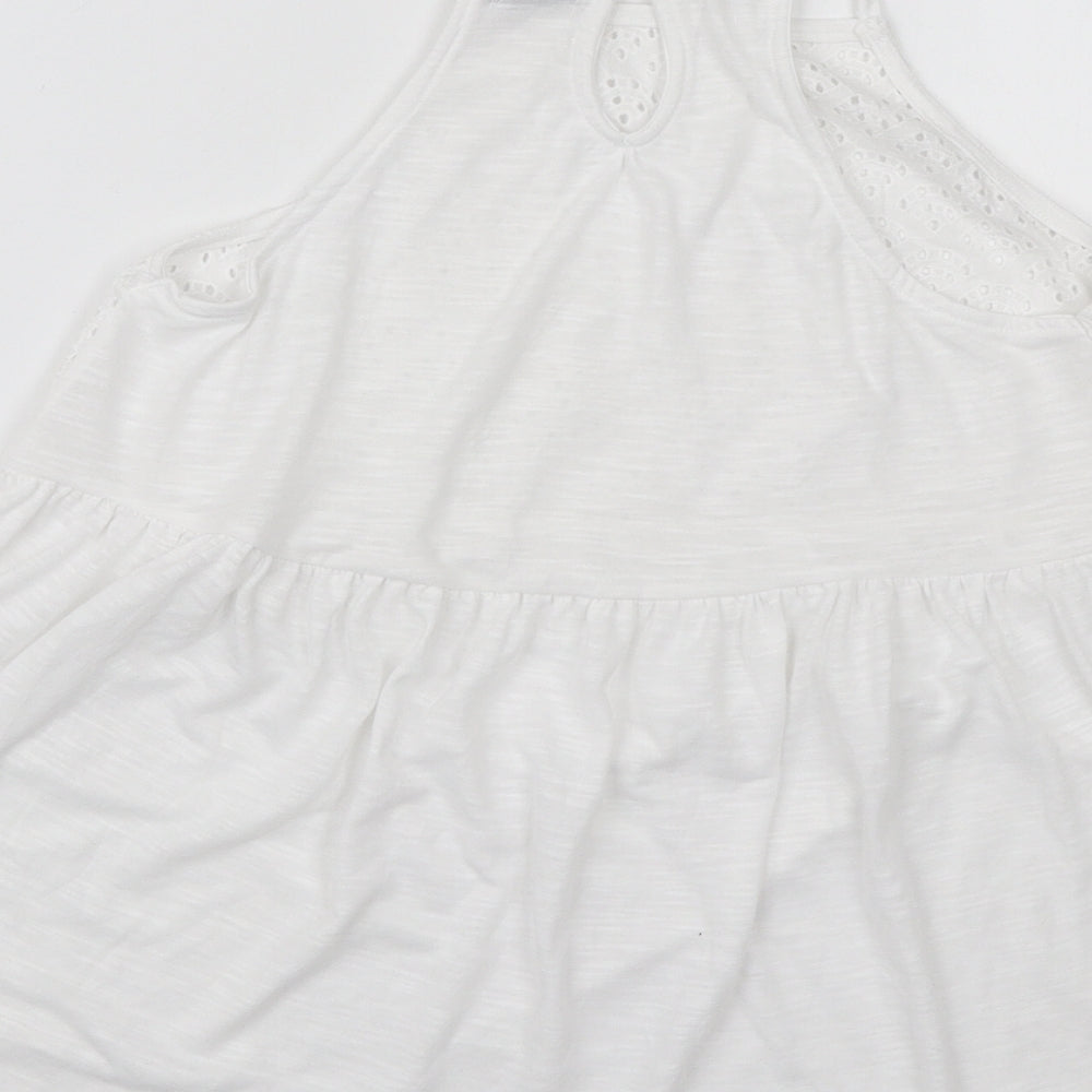 Primark Womens White Polyester Basic Blouse Size XS Square Neck