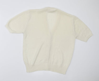 Womens UK Size 16 Preworn Ivory Cardigan Jumper