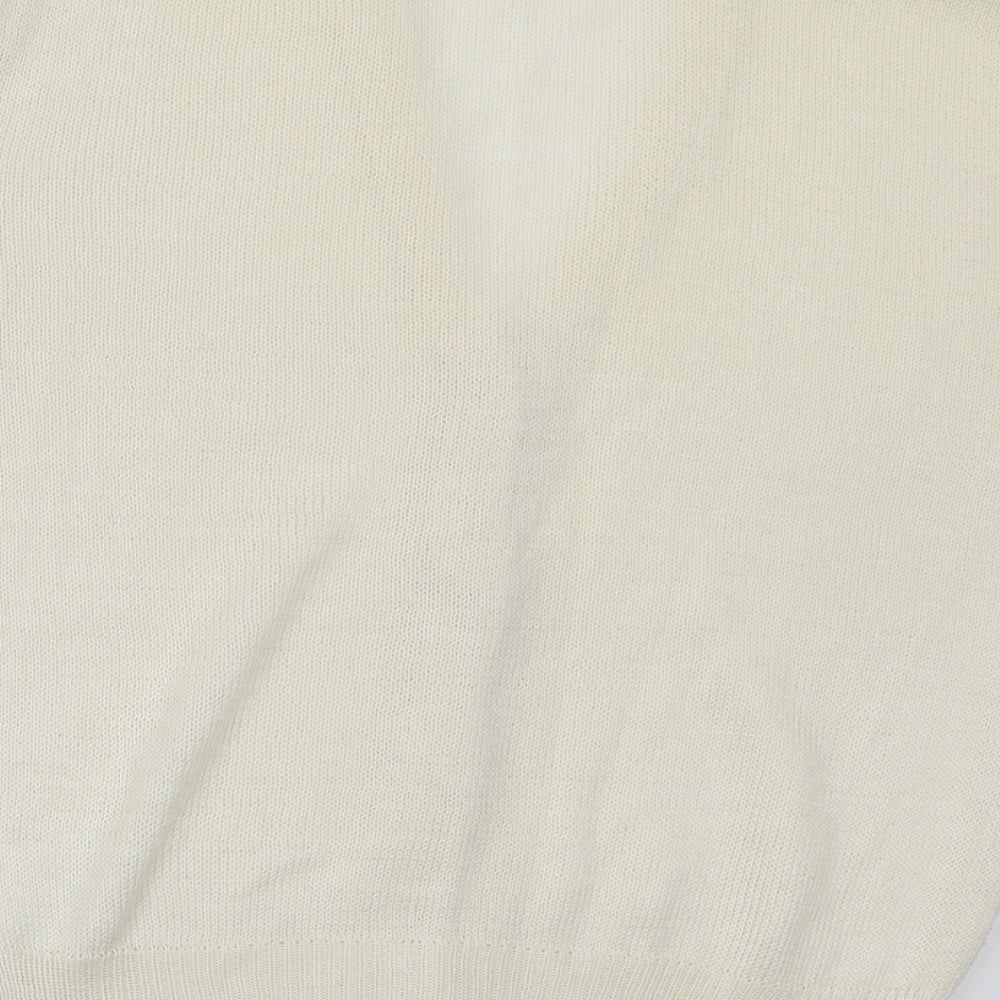 Womens UK Size 16 Preworn Ivory Cardigan Jumper