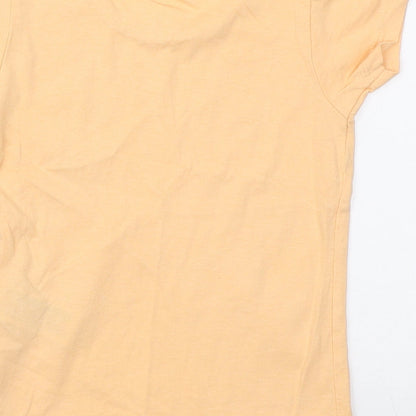 Primark Girls Orange Cotton Basic T-Shirt Size 24 Months Round Neck Pullover - Find Beauty Everywhere