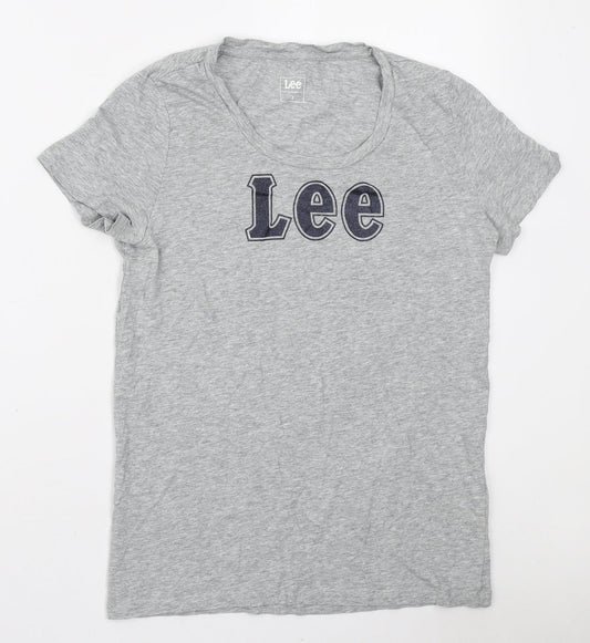 Womens UK Size S Lee Cooper Grey Basic T-Shirt