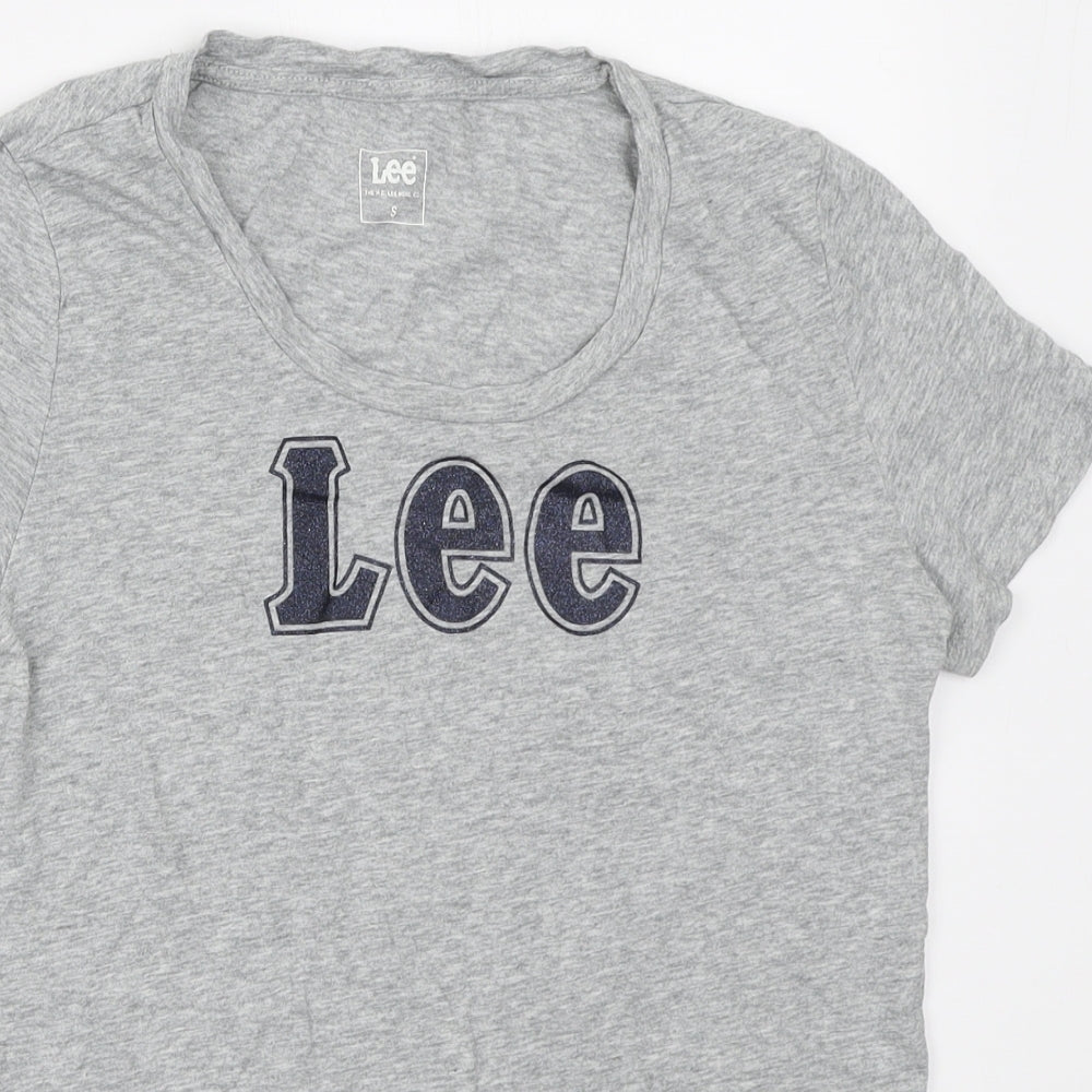 Womens UK Size S Lee Cooper Grey Basic T-Shirt