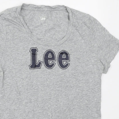 Womens UK Size S Lee Cooper Grey Basic T-Shirt