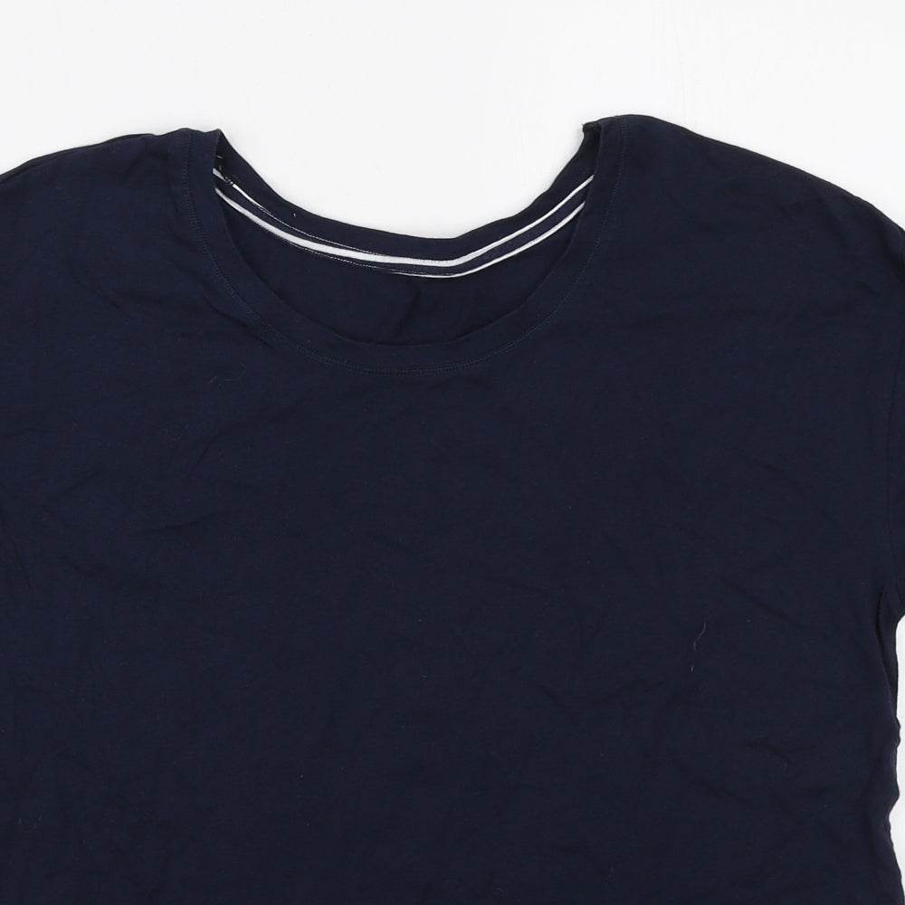 Womens UK Size S Marks and Spencer Blue Basic T-Shirt