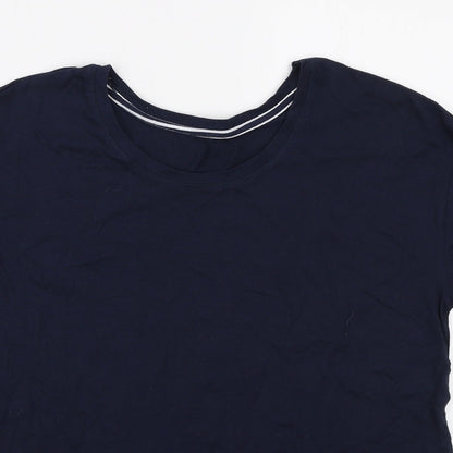 Womens UK Size S Marks and Spencer Blue Basic T-Shirt