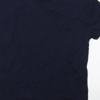 Womens UK Size S Marks and Spencer Blue Basic T-Shirt