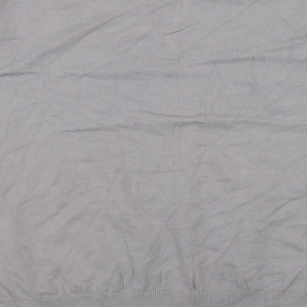 Burton Mens Grey V-Neck Cotton Pullover Jumper Size XL