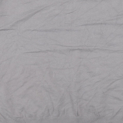 Burton Mens Grey V-Neck Cotton Pullover Jumper Size XL