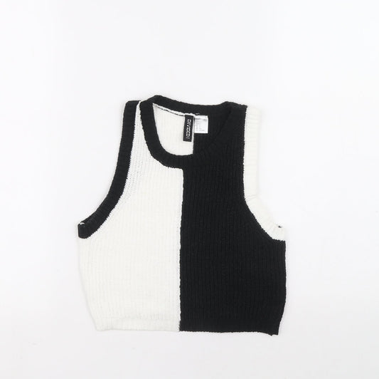 Womens UK Size S Divided Black Pullover Jumper