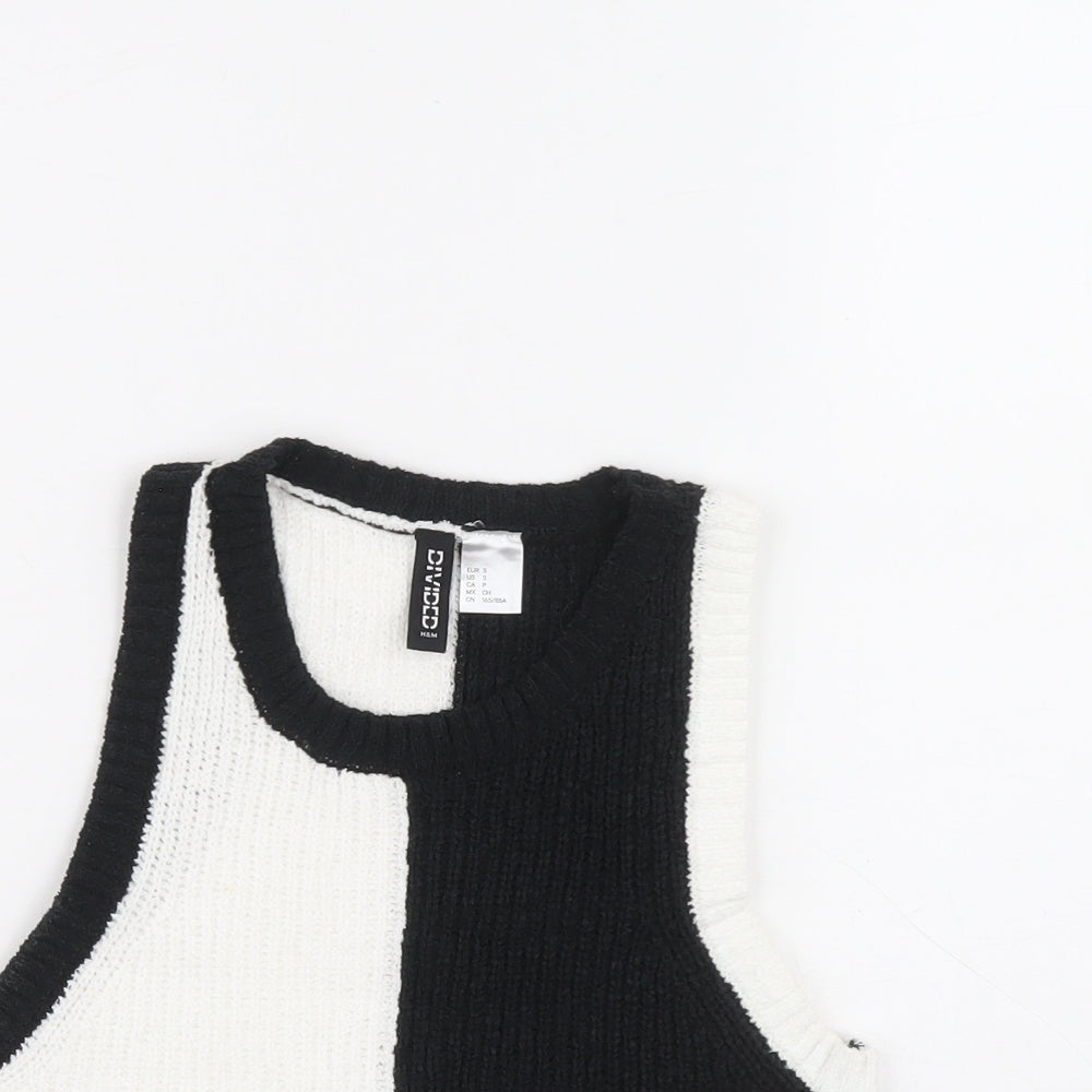 Womens UK Size S Divided Black Pullover Jumper