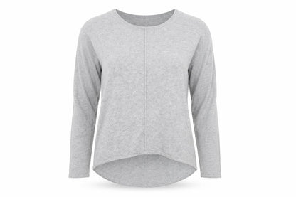 Up2Fashion Womens Grey Boat Neck Viscose Pullover Jumper Size S