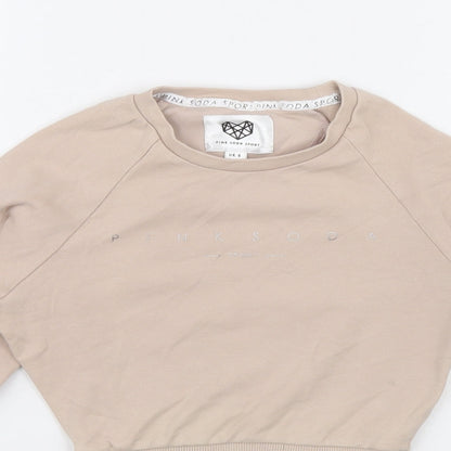 Pink Soda Womens Pink Polyester Henley Sweatshirt Size 8 Pullover - Pink Soda Sport