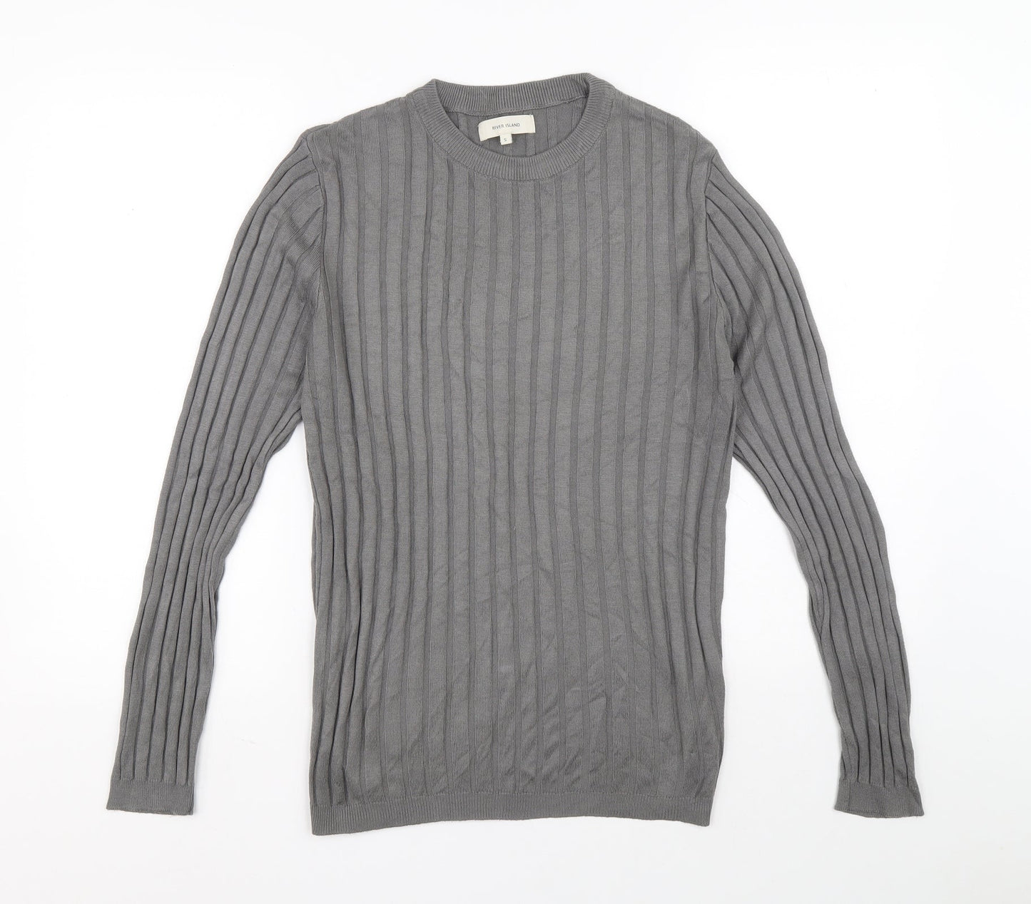 Womens UK Size S River Island Grey Pullover Jumper