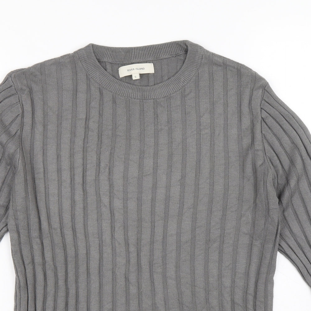 Womens UK Size S River Island Grey Pullover Jumper