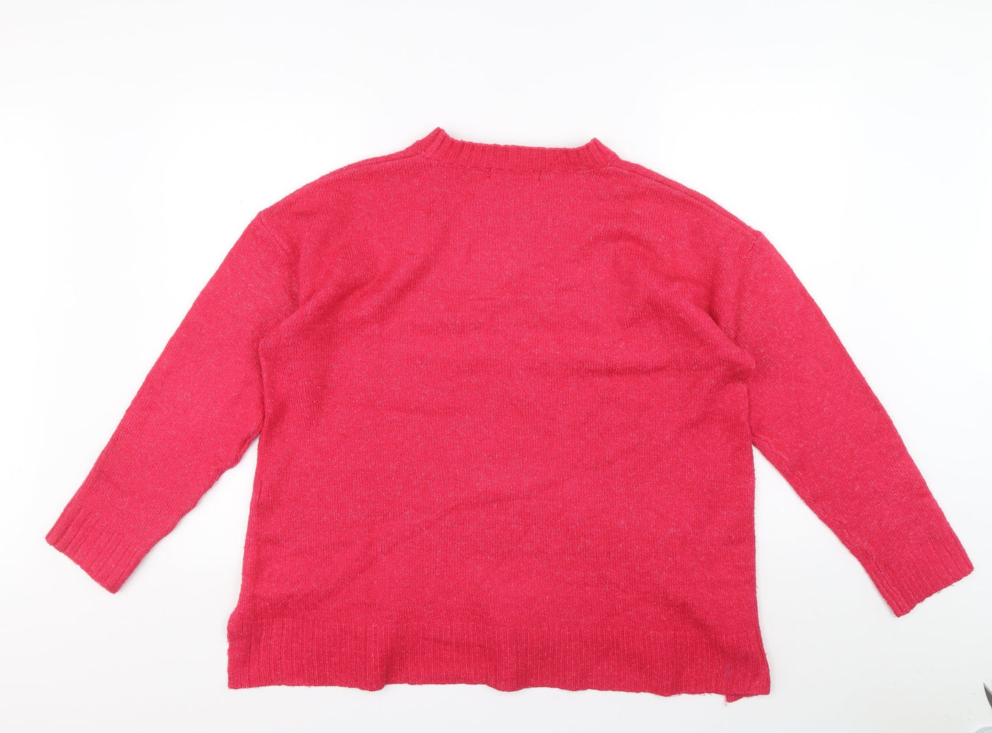 Womens UK Size L Marks and Spencer Pink Pullover Jumper