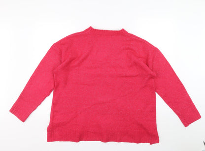 Womens UK Size L Marks and Spencer Pink Pullover Jumper