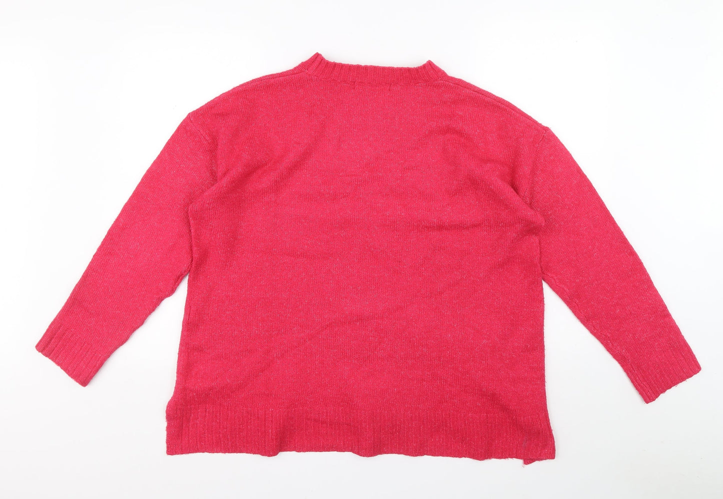 Womens UK Size L Marks and Spencer Pink Pullover Jumper