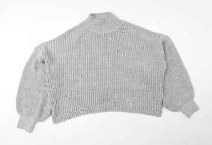 Womens UK Size M Boohoo Grey Pullover Jumper