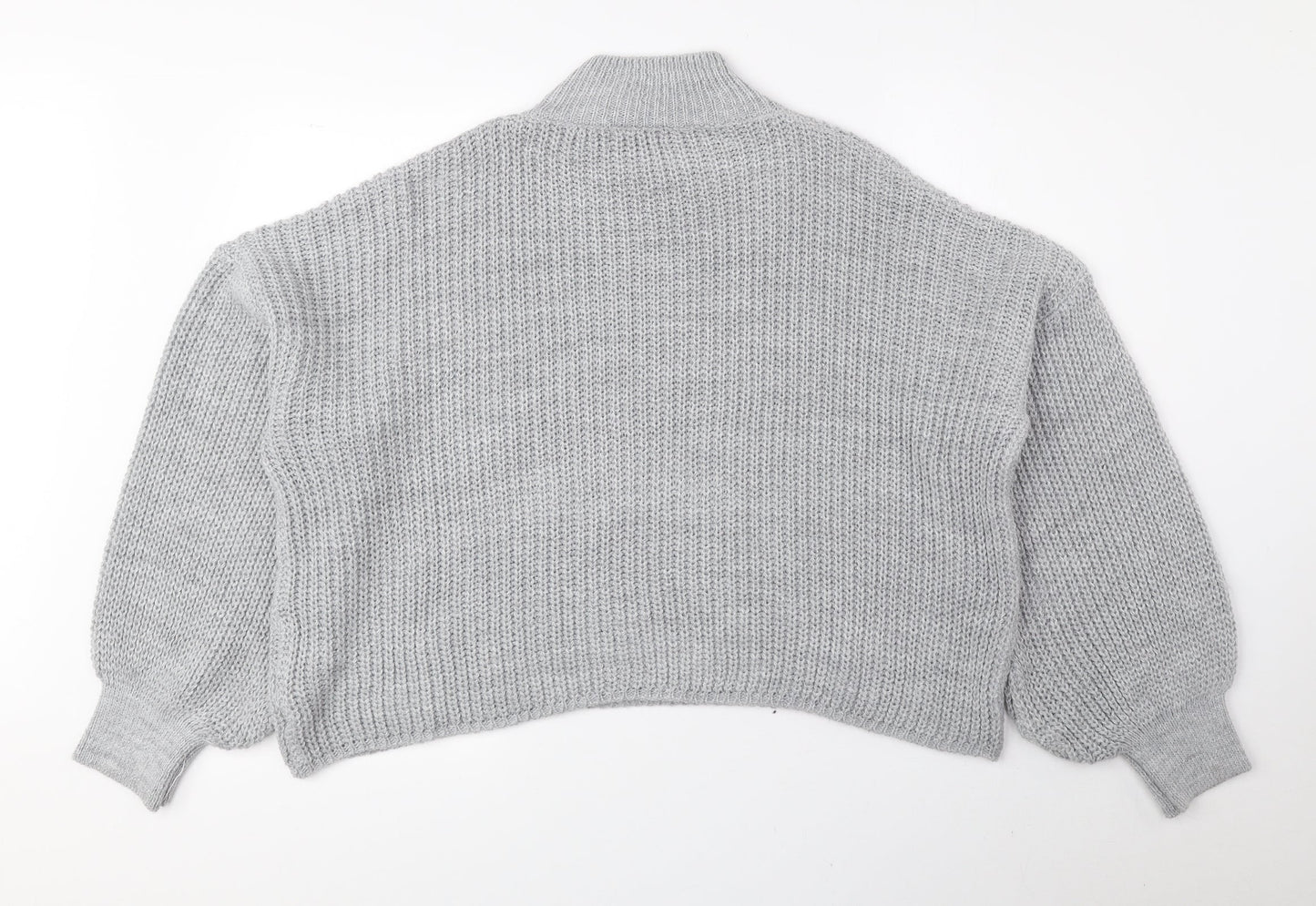 Womens UK Size M Boohoo Grey Pullover Jumper