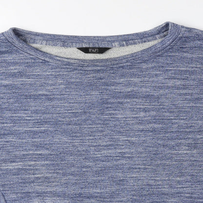 F&F Womens Blue Boat Neck Polyester Pullover Jumper Size 14