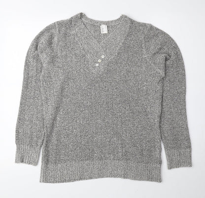 Womens UK Size 10 Preworn Grey Pullover Jumper