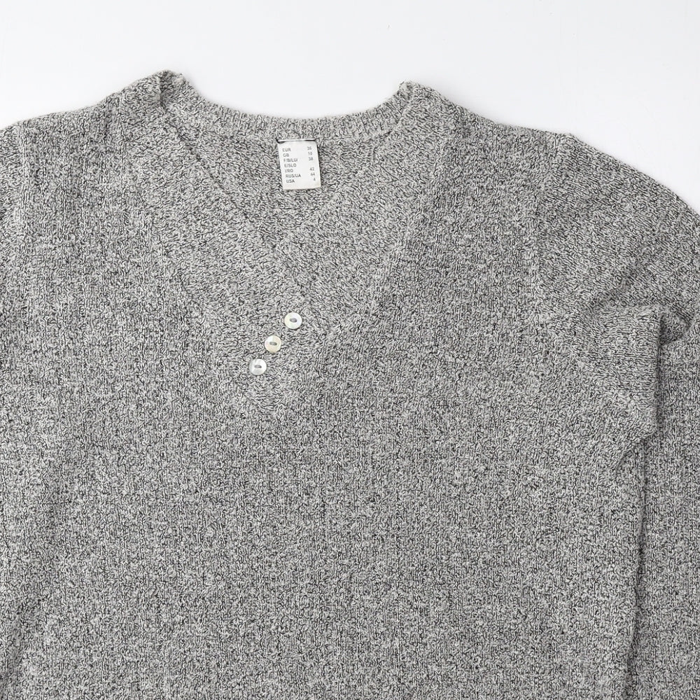 Womens UK Size 10 Preworn Grey Pullover Jumper