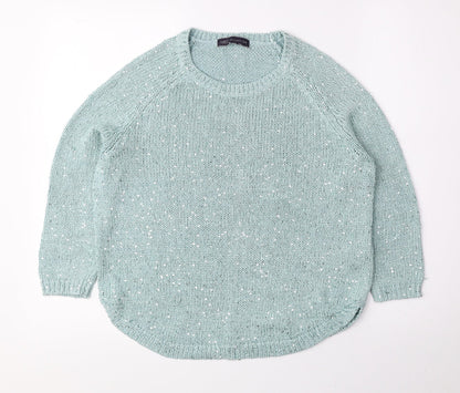 Womens UK Size 10 Marks and Spencer Green Pullover Jumper