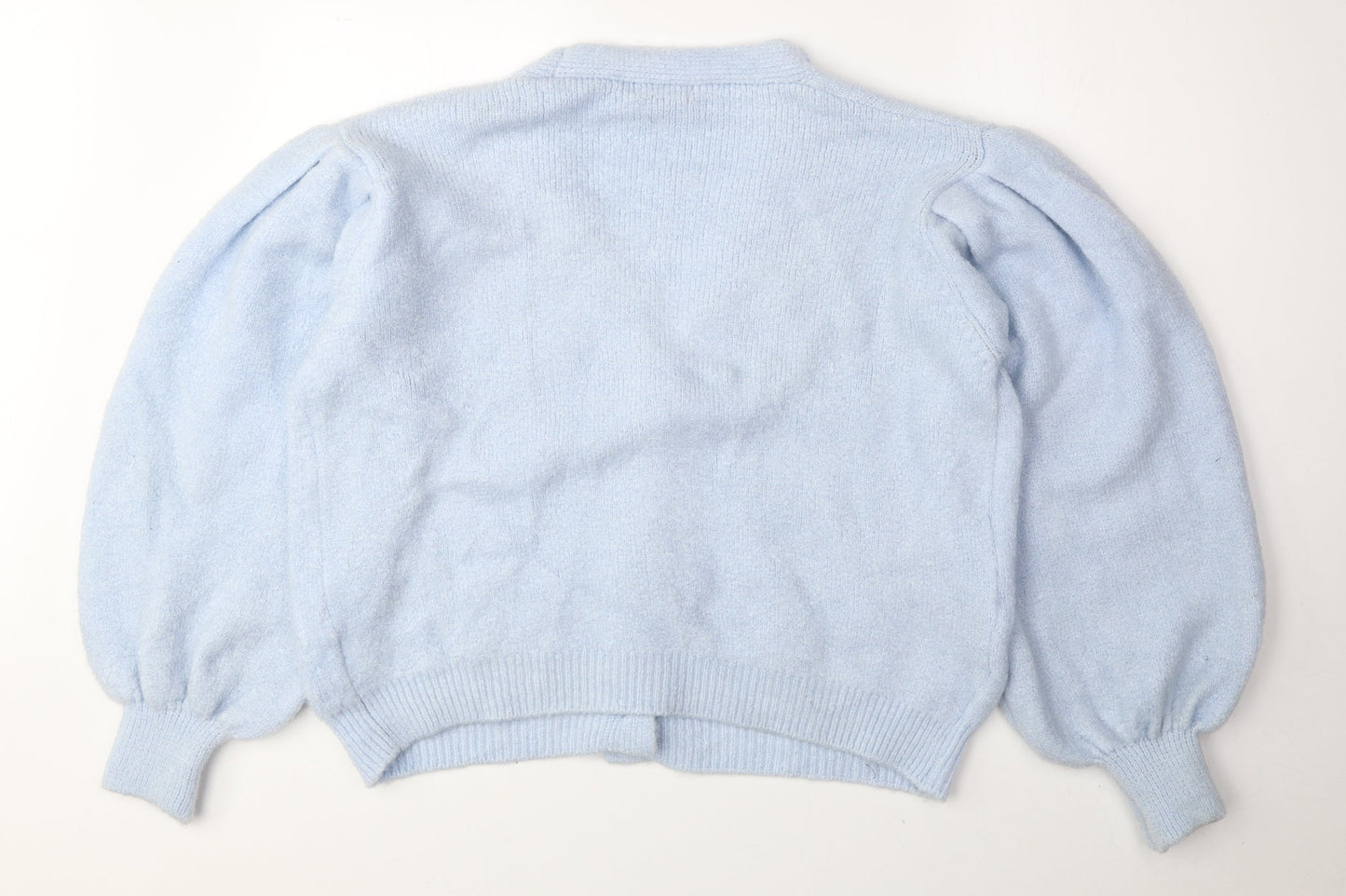 Primark Womens Blue V-Neck Acrylic Cardigan Jumper Size XL