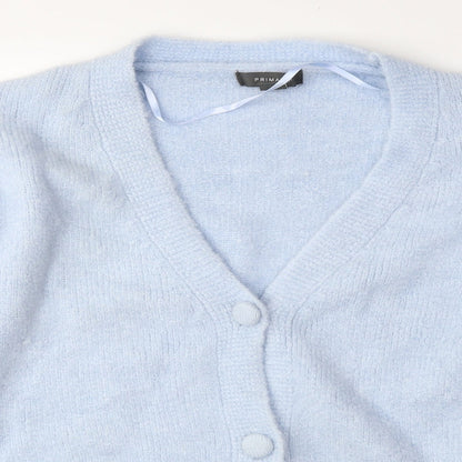 Primark Womens Blue V-Neck Acrylic Cardigan Jumper Size XL
