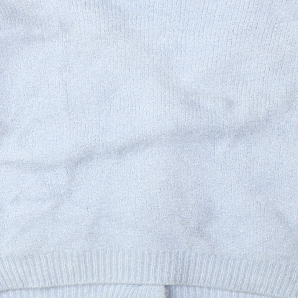 Primark Womens Blue V-Neck Acrylic Cardigan Jumper Size XL