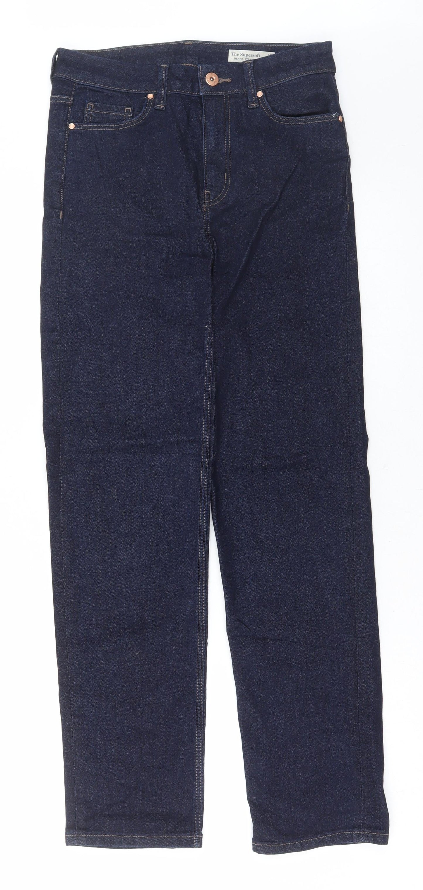 Womens UK Size 10 Marks and Spencer Regular Fit Straight Blue Jeans