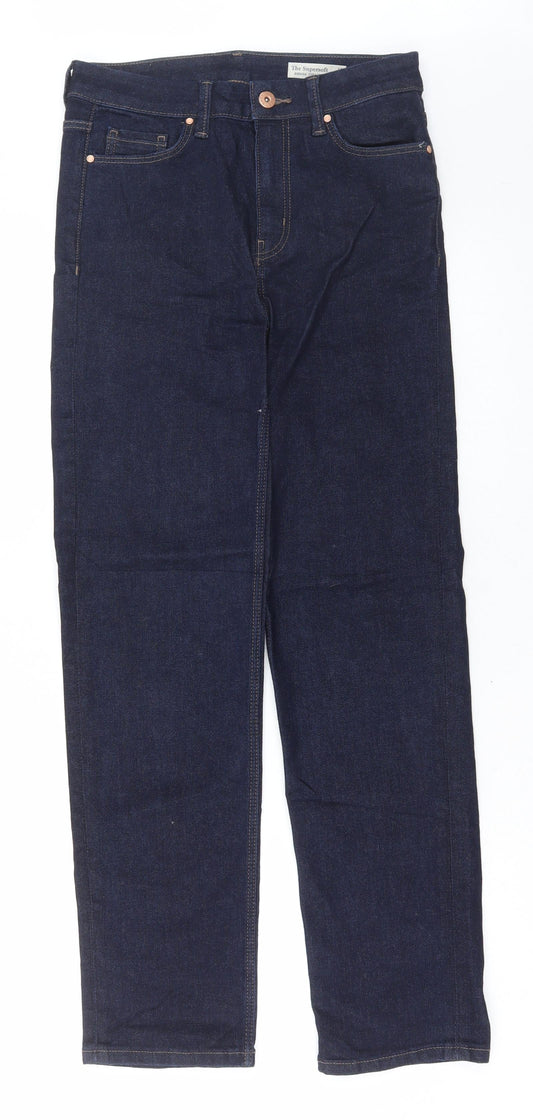 Womens UK Size 10 Marks and Spencer Regular Fit Straight Blue Jeans