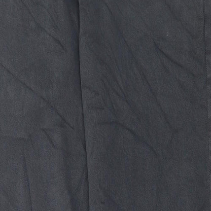 Marks and Spencer Mens Grey Cotton Trousers Size 30 in L33 in Regular Button