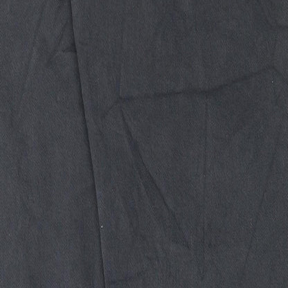Marks and Spencer Mens Grey Cotton Trousers Size 30 in L33 in Regular Button