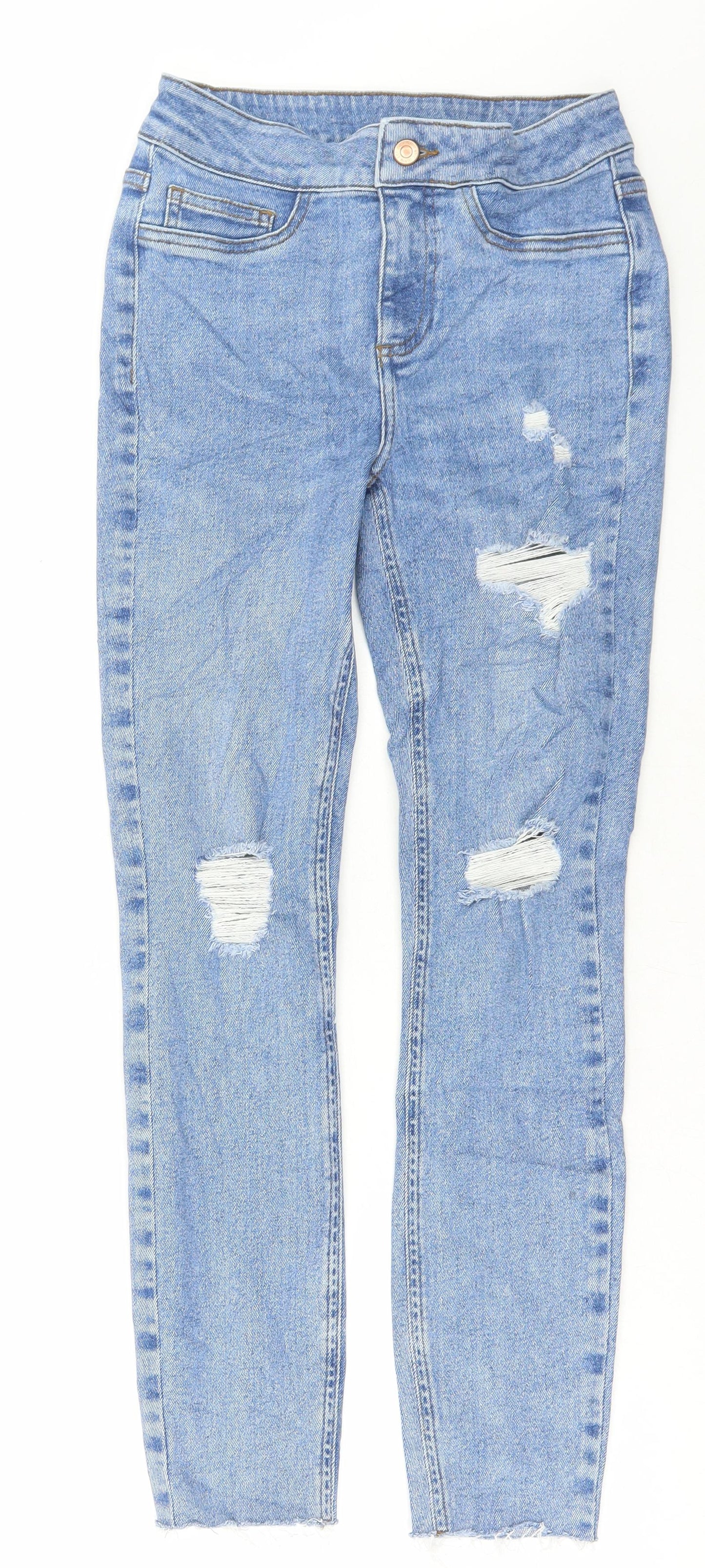 Womens UK Size 26 in Preworn Regular Fit Skinny Blue Jeans