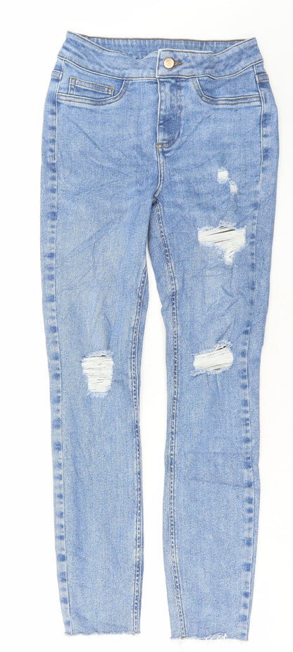Womens UK Size 26 in Preworn Regular Fit Skinny Blue Jeans