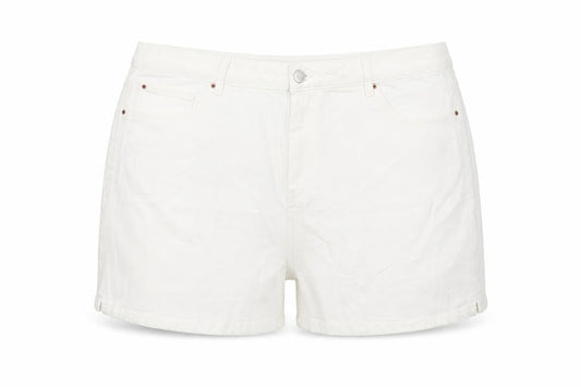 Womens UK Size 22 Marks and Spencer White Mom Shorts