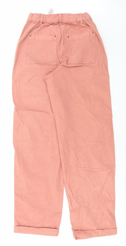 Womens UK Size 8 Marks and Spencer Regular Fit Tapered Pink Jeans