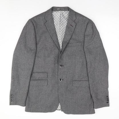 Mens UK Size 42 Racing Green Regular Grey Suit Jacket